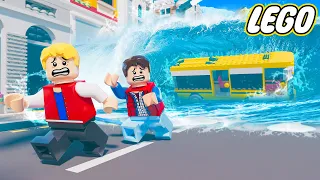 TSUNAMI GIGANTE DESTRUIU CIDADE no LEGO!