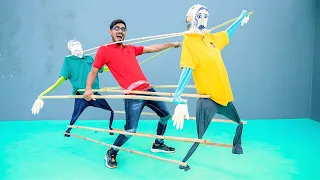 We Made Copy Cat Puppets | नकलची कठपुतली 🎭 | Try Not To Laugh Challenge