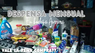 DESPENSA MENSUAL EN BODEGA AURRERA🛒+Vale la pena comprar ???