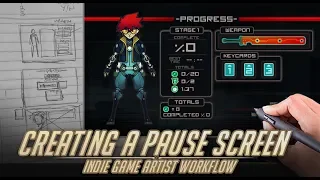How I create a pause screen - game artist UI workflow