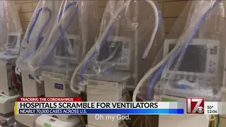 Hospitals scramble for ventilators as COVID-19 cases rise