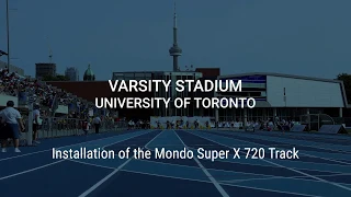 Carpell Surfaces installs the Mondo athletics track at Varsity Stadium, Toronto, ON, Canada