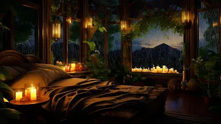 Warm Room And The Sound Of Rain | Relax And Relieve Stress, Depression, Overcome Insomnia For Sleep