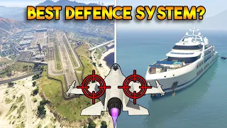 GTA 5 ONLINE : FORT ZANCUDO VS YACHT (BEST DEFENCE SYSTEM?)