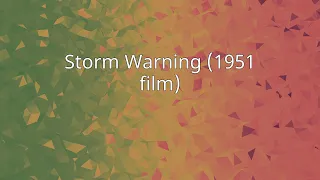 Storm Warning (1951 film)