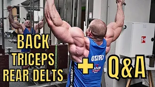 BACK, TRICEPS & REAR DELT Workout + Q&A After Empro Spain Victory