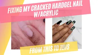 Repairing my Cracked Gel Nail w Acrylic | UUGGGHHHHHH!!