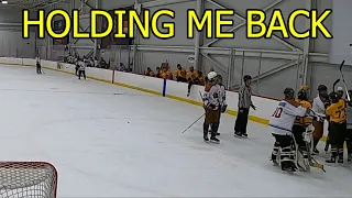 HOLDING ME BACK... *MIC’D UP* GoPro Hockey Goalie