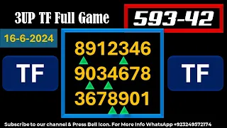 Thai Lottery 3UP TF Full Game | Master Game Winner | Thai Lottery Result Today 16-6-2024