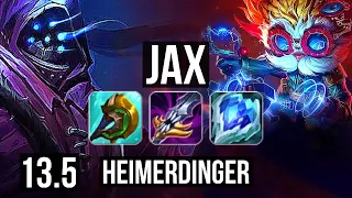 JAX vs HEIMER (TOP) | 2.3M mastery, 7 solo kills, 600+ games | KR Grandmaster | 13.5