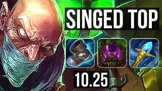 SINGED vs SYLAS (TOP) | Rank 8 Singed, 4/3/19, 400+ games, 1.0M mastery | KR Master | v10.25