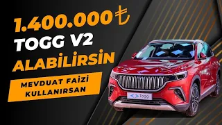 1.400.000₺‘e TOGG V2 Alabilirsin! (Mevduat Faizi Kullanırsan)