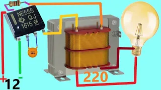 How to Make a Simple Inverter Use NE555 For Inverter 12V To 110 V / 220 V - 60 / 50 Hz