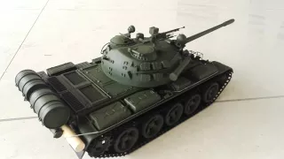 Hooben 1/16 T-55A tank indoor test1