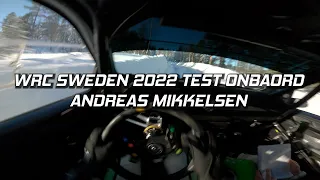 WRC RALLY SWEDEN 2022 TEST ONBAORD