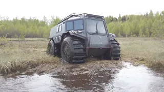 Вездеход "Электро БРО" в болоте