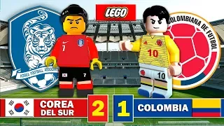 Corea del Sur 2 - 1 Colombia - Fútbol LEGO - Resumen y Goles - Stop Motion