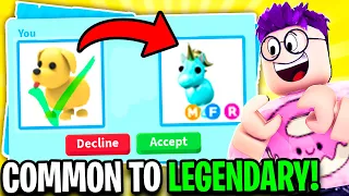 Can We Beat The COMMON TO LEGENDARY TRADING CHALLENGE In Roblox ADOPT ME!? (GOT DREAM PET!)