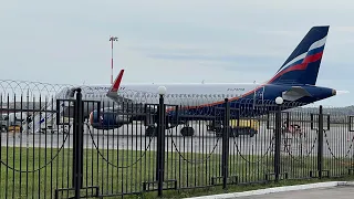 Отправление и взлёт A320 (RA-73758) а/к Аэрофлот из Пензы