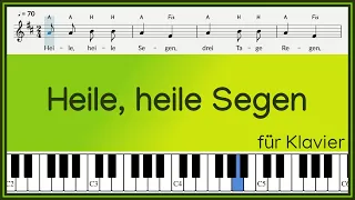 Heile, heile Segen, drei Tage Regen / Kinderlied / Text und Noten / Klavier