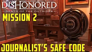 Dishonored: Death of the Outsider | Journalist's Safe Code | Mission 2: Follow the Ink