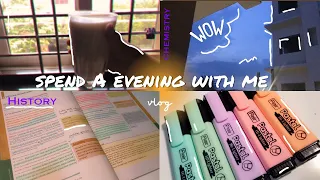 Evening study vlog ✨as a 10th grader*