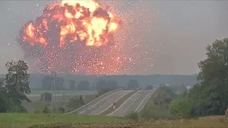Взрывы на Украине на складе боеприпасов в Винницкой области г  Калиновка