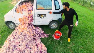 Making Biggest Elephant Toothpaste In Car | Crazy Experiment