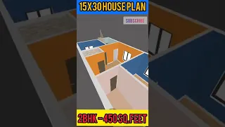 15 x 30 HOUSE PLAN I 15 X 30 GHAR KA NAKSHA I 450 SQFT HOUSE | 15 x 30 HOUSE DESIGN | 15x30 #Shorts