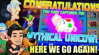 MYTHICAL UNICOW BESSIE CAPTURED! 😍 INVADERS ATTACK FROM PLANET MOOLAH Slot Machine (LIGHT & WONDER)