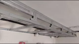 короб из гипсокартона для натяжного потолка, усиленный. Plasterboard installation.