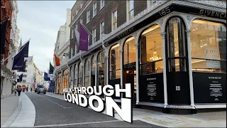 LONDON Walk 🇬🇧 - Bond Street Station to Oxford Circus Station via Mayfair ⚜️💎 - 4K 1 Hr WALK-THROUGH