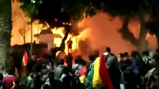 La paz Bolivien. Aufstände gegen die Wiederwahl 19.10.19