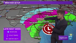 Arctic cold front & wintry weather for Texas next week