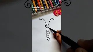 How to draw Butterfly🦋/ Easy Butterfly Drawing #shorts #youtubeshort #shortvideo #easydrawing