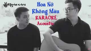 KARAOKE Hoa Nở Không Màu | Acoustic Beat | Hoài Lâm