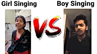 Girl singing vs boy singing...😍