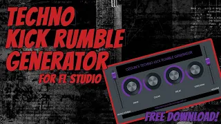 Techno Kick Rumble Generator | Techno Reverb Kicks in Seconds | #FreeDownload | FL Studio Tutorial