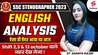 SSC Steno English Analysis 2023 | SSC Stenographer English Expected Paper By Ananya Ma'am