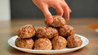 Delicious meatballs in the oven