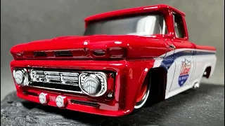 HOTWHEELS PREMIUM CUSTOM ’62 CHEVY PICK UP ホットウィール プレミアムミニカー カスタム62 シェビーピックアップ LUCAS OIL ハイテンポ写真集