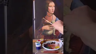 Гуашью напишу портрет «Даму с горностаем» кисти Леонардо да Винчи.