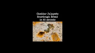 Cheddar Jalapeño Sourdough Bread in 60 seconds #shorts #sourdough #cheddar