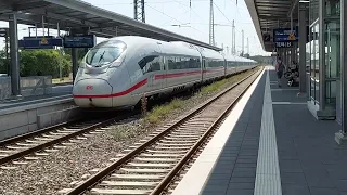 Zugdurchfahrt ICE Velaro D-Doppeltraktion als ICE 621 nach München Hbf am Hanauer Hbf