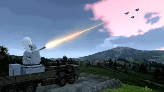 Ukraine Anti-Air C-RAM Destroyed Russian Fighter Jets - Arma 3