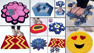 8 Beautiful Doormat Making || Old Clothe Reuse Ideas ||Jeans Handmade Things