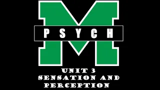 Unit 3: Sensation and Perception Review - AP Psychology