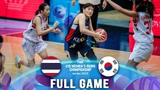 Thailand v Korea | Full Basketball Game | FIBA U16 Women's Asian Championship 2023 - Division A