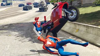 GTA 5 Ragdolls Spiderman Compilation (Euphoria Physics, Fails, Jumps, Funny Moments)
