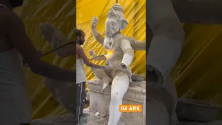 Sri Saraswati Arts Mumbai Ganesh Making 2023 | Big Ganpati Making @Nagole #shorts #shortvideo #viral